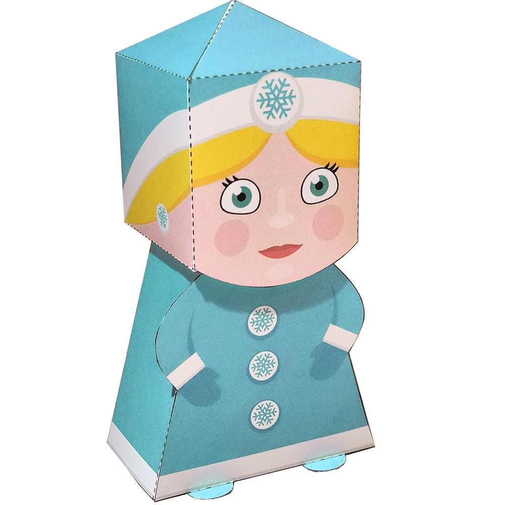 Снегурочка из бумаги
